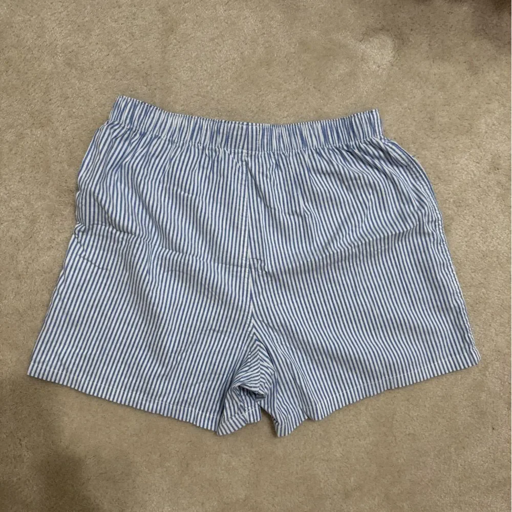 Men’s American Eagle Outfitters Blue and White Striped Boxers M (32-34) NWOT